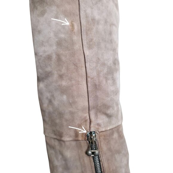 A.S. 98 Shaylynn Tatum Boot Taupe Suede Knee High Size 38 - Picture 13 of 16